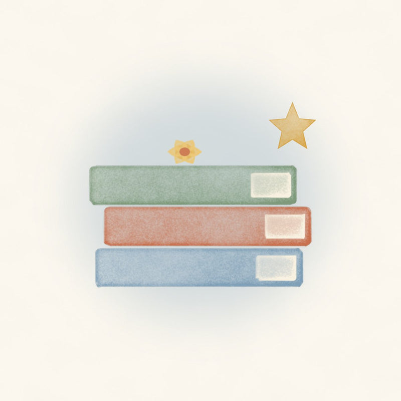 Watercolor stack of books, Level 3 Ready coming soon